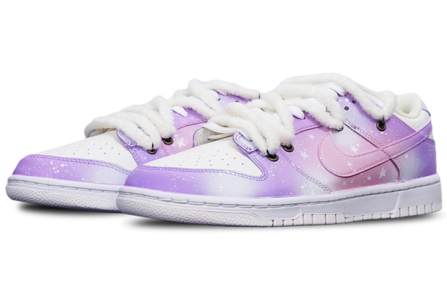 Lookbook (W) [Kasut Custom] Nike Dunk Low 'Getaran Macaron Cair Salju' DH9765-100(TeamT-融雪紫白女S-BOX)