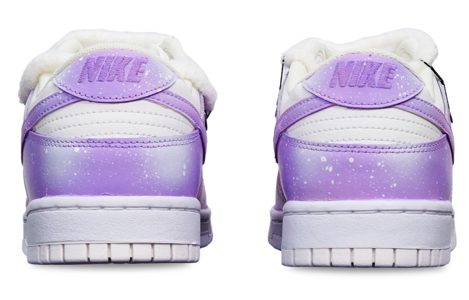 Shop (W) [Kasut Custom] Nike Dunk Low 'Getaran Macaron Cair Salju' DH9765-100(TeamT-融雪紫白女S-BOX)