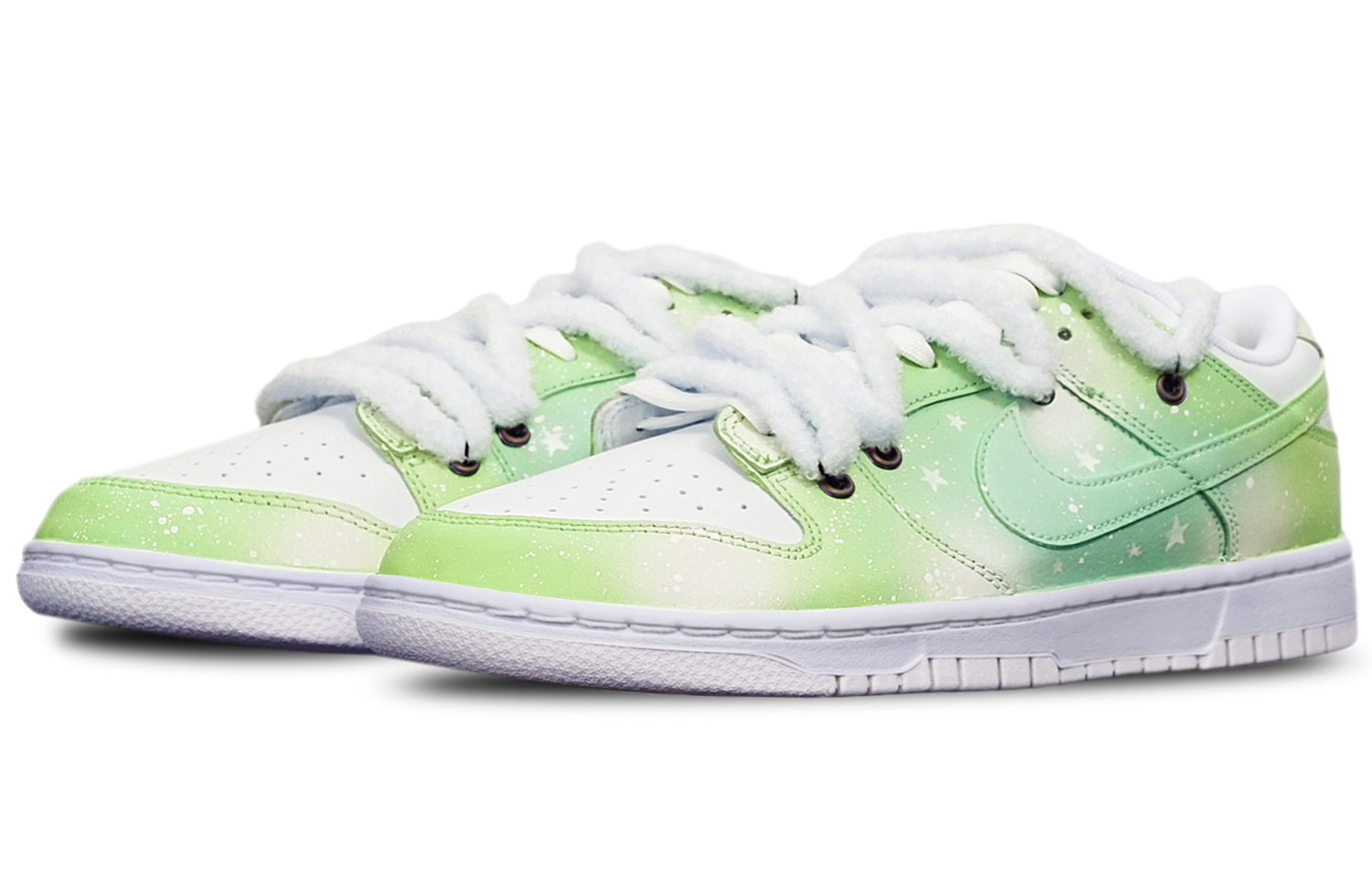 Lookbook (W) 【カスタムシューズ】(女性用) ナイキ ダンクロー『スノーメルマカロンバイブ』 DH9765-100(TeamT-融雪绿白女S-BOX)