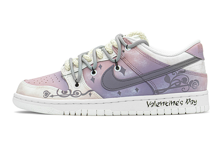 Buy (W) [定制鞋] 耐克Dunk Low (特别版) '星光玫瑰粉' DH9765-100(TeamA-DKL粉紫花S-BOX)