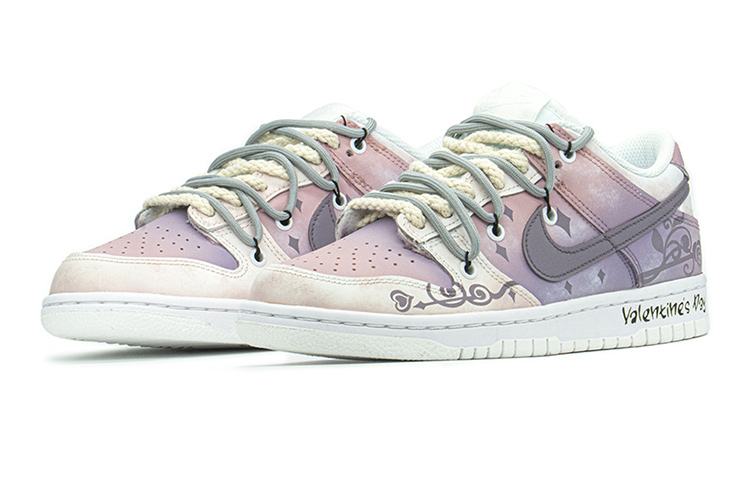Lookbook (W) [定制鞋] 耐克Dunk Low (特别版) '星光玫瑰粉' DH9765-100(TeamA-DKL粉紫花S-BOX)