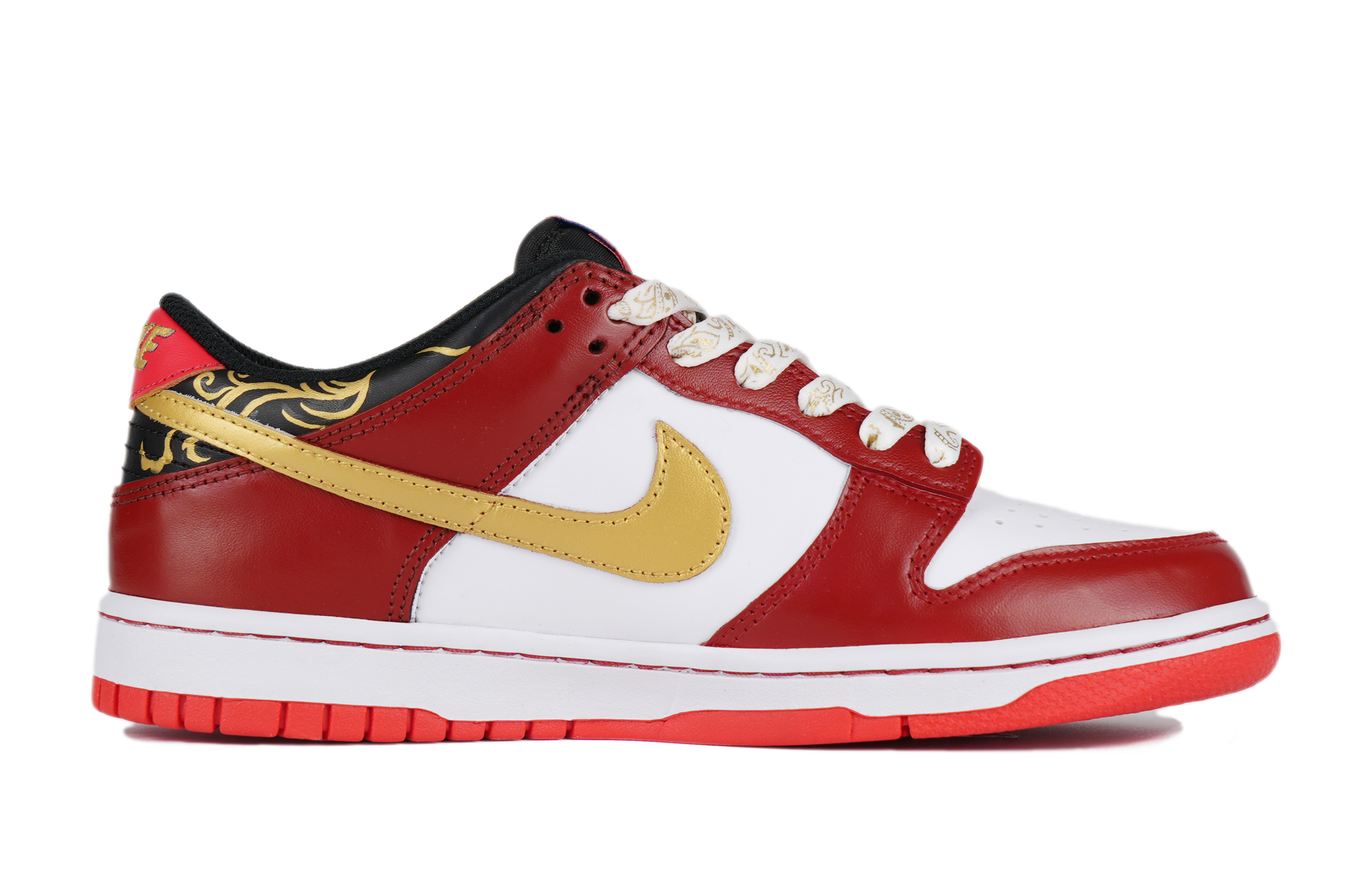 Order (W) [定制鞋款] 耐克Dunk Low '蜘蛛-红金黑' DH9765-103(Team42-女款凤鸣红金黑)