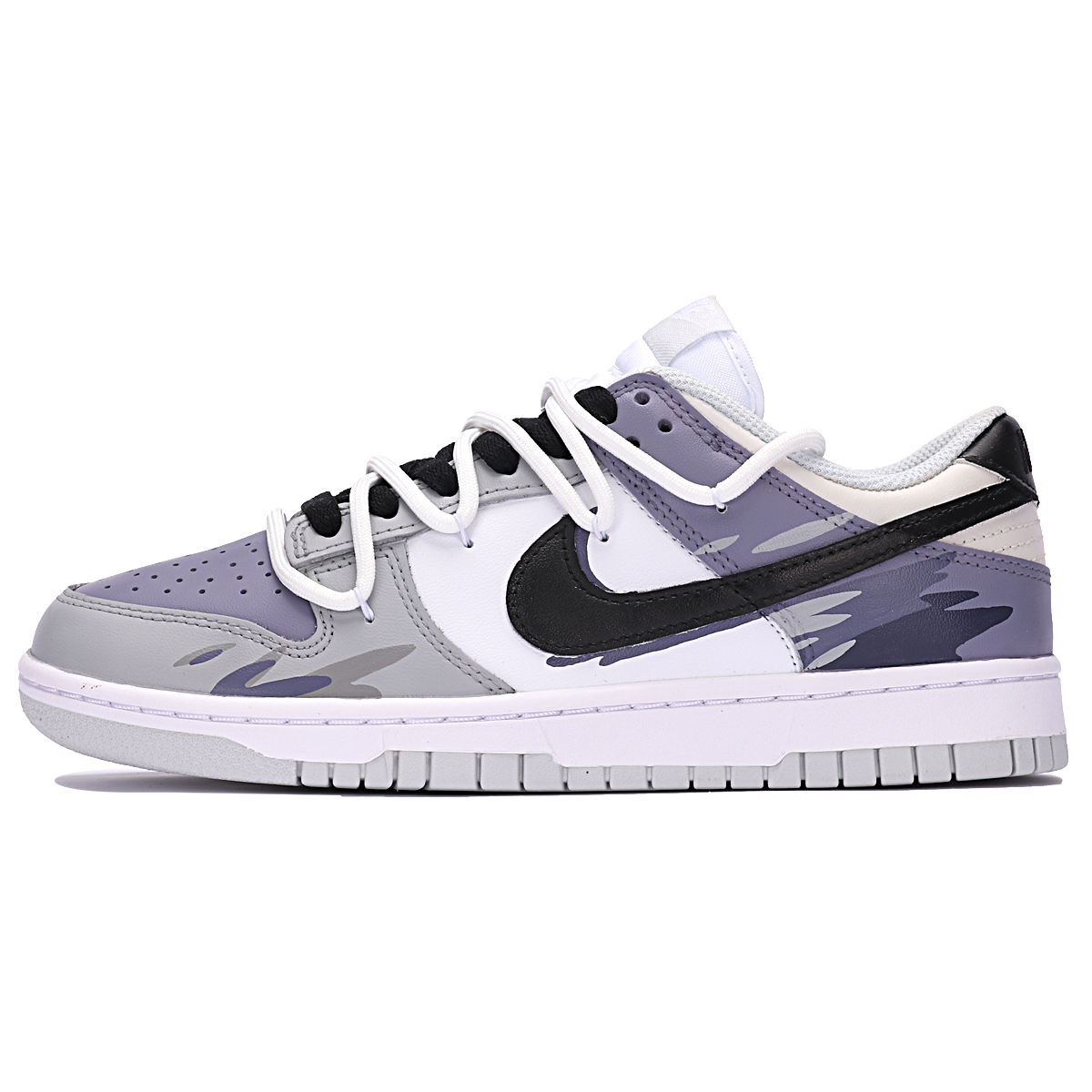 Buy (W) [定制鞋款] 耐克Dunk Low '泼墨涂鸦 紫灰' DD1503-103-466275