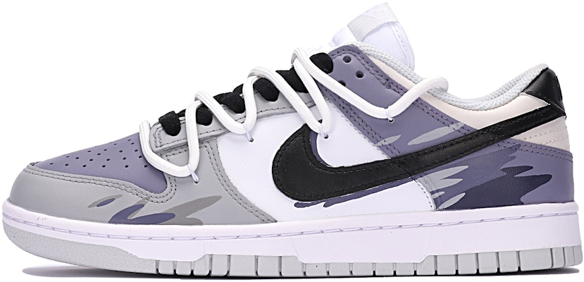 【客製球鞋】Nike Dunk Low 爆裂 塗鴉 極簡 解構風 休閒 搭配 百搭 低筒 滑板鞋 女款 紫灰色 Buy 【客製球鞋】Nike Dunk Low 爆裂 塗鴉 極簡 解構風 休閒 搭配 百搭 低筒 滑板鞋 女款 紫灰色