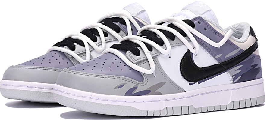 【客製球鞋】Nike Dunk Low 爆裂 塗鴉 極簡 解構風 休閒 搭配 百搭 低筒 滑板鞋 女款 紫灰色 Lookbook 【客製球鞋】Nike Dunk Low 爆裂 塗鴉 極簡 解構風 休閒 搭配 百搭 低筒 滑板鞋 女款 紫灰色