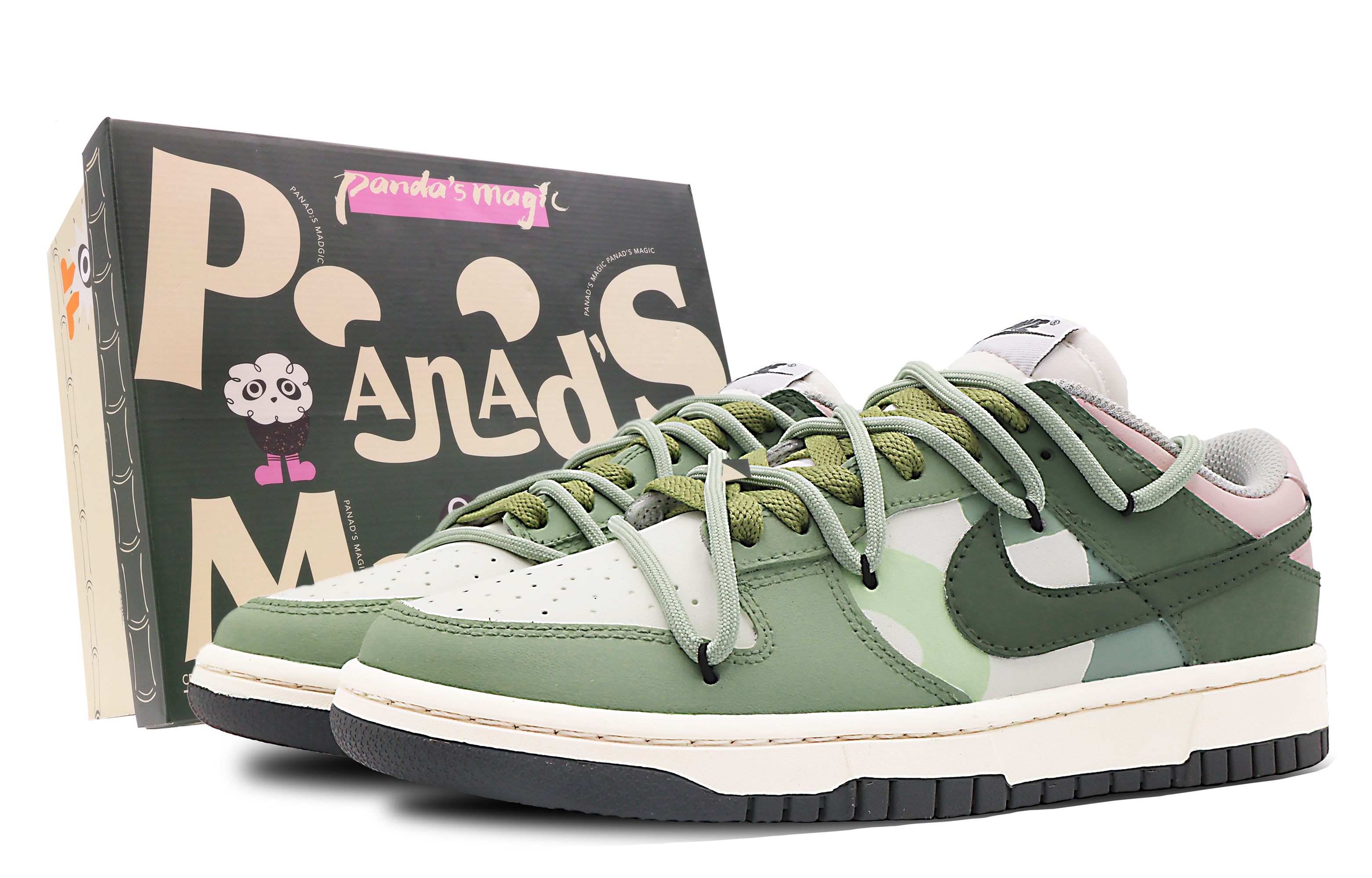Buy (W) [Sepatu Kustom] Nike Dunk Low 'Spring Day Pink Hijau' DD1503-117(Team53-女款森屿)