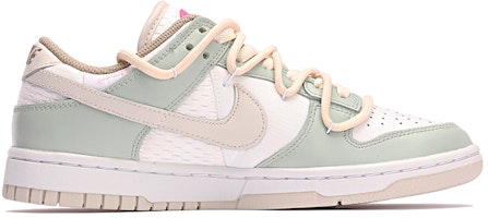 【定制球鞋】Nike Dunk Low 奶油香草 春日茉香 解構雙鞋帶 簡約 休閒 低幫 板鞋 女款 綠白色 Order 【定制球鞋】Nike Dunk Low 奶油香草 春日茉香 解構雙鞋帶 簡約 休閒 低幫 板鞋 女款 綠白色