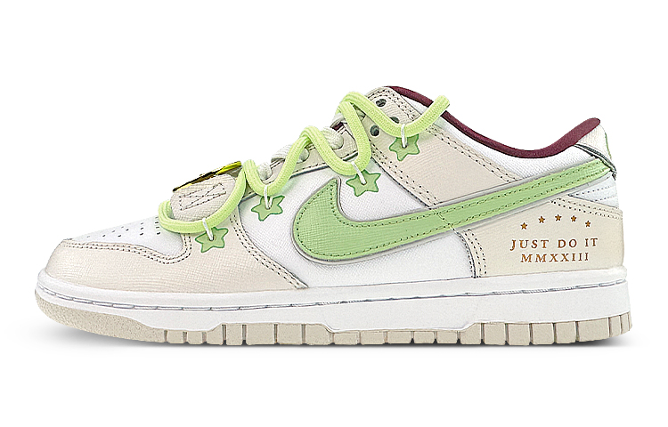 Buy (W) 나이키 덩크 로우 '봄 리이슈 화이트-그린' (커스텀) DV1160-100(Team40-女款春日重现白绿)