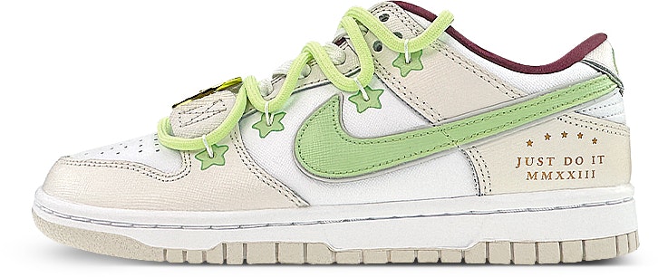 custom-shoes-women-nike-dunk-low-spring-reissue-white-green