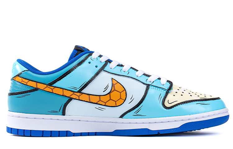 Order (W) 【カスタムシューズ】(女性用) ナイキ ダンク ロー「ゼニガメ カスタム」 CW1590-001(TeamB-女款杰尼龟蓝棕)
