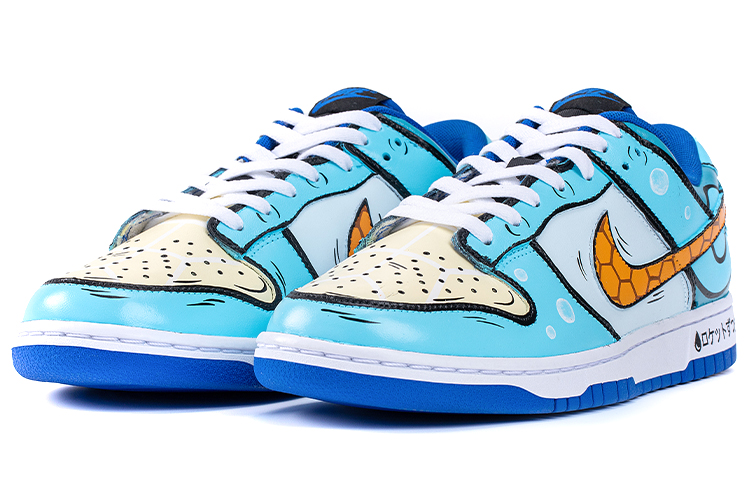 Lookbook (W) 【カスタムシューズ】(女性用) ナイキ ダンク ロー「ゼニガメ カスタム」 CW1590-001(TeamB-女款杰尼龟蓝棕)