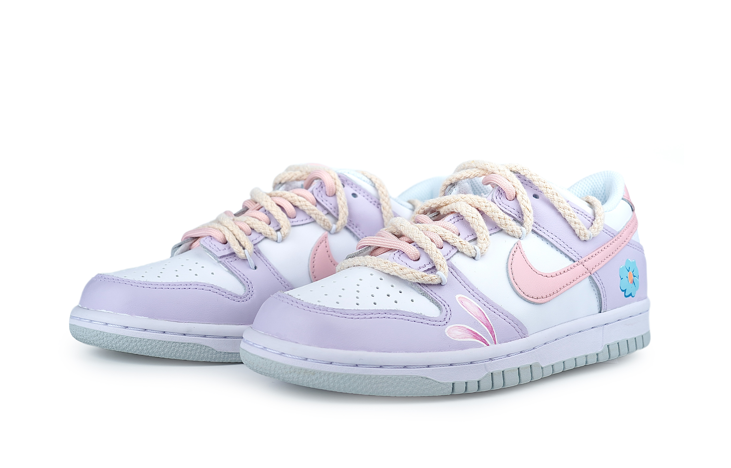 Lookbook (W) [Sepatu Kustom] Nike Dunk Low 'Stardust Pink Telinga Kelinci' DH9765-102(Team86-星黛露粉甜兔耳)
