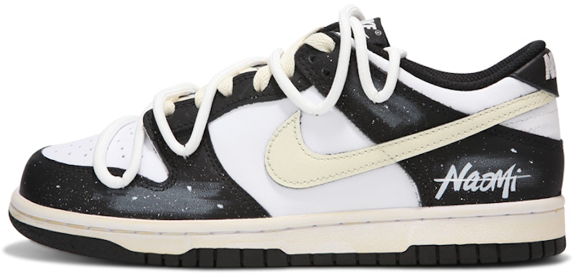 【訂製球鞋】 Nike Dunk Low 星空熊貓 潑墨 氧化做舊 解構繫帶 低筒 板鞋 女款 黑白 Buy 【訂製球鞋】 Nike Dunk Low 星空熊貓 潑墨 氧化做舊 解構繫帶 低筒 板鞋 女款 黑白