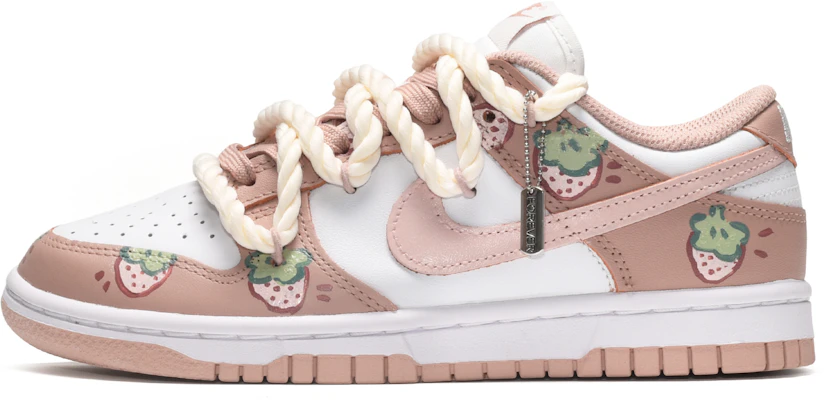 【Custom Sneakers】 Nike Dunk Low 潮流多巴胺 粉嘟嘟 草莓芝芝 低幫 板鞋 女款 白粉 Buy 【Custom Sneakers】 Nike Dunk Low 潮流多巴胺 粉嘟嘟 草莓芝芝 低幫 板鞋 女款 白粉