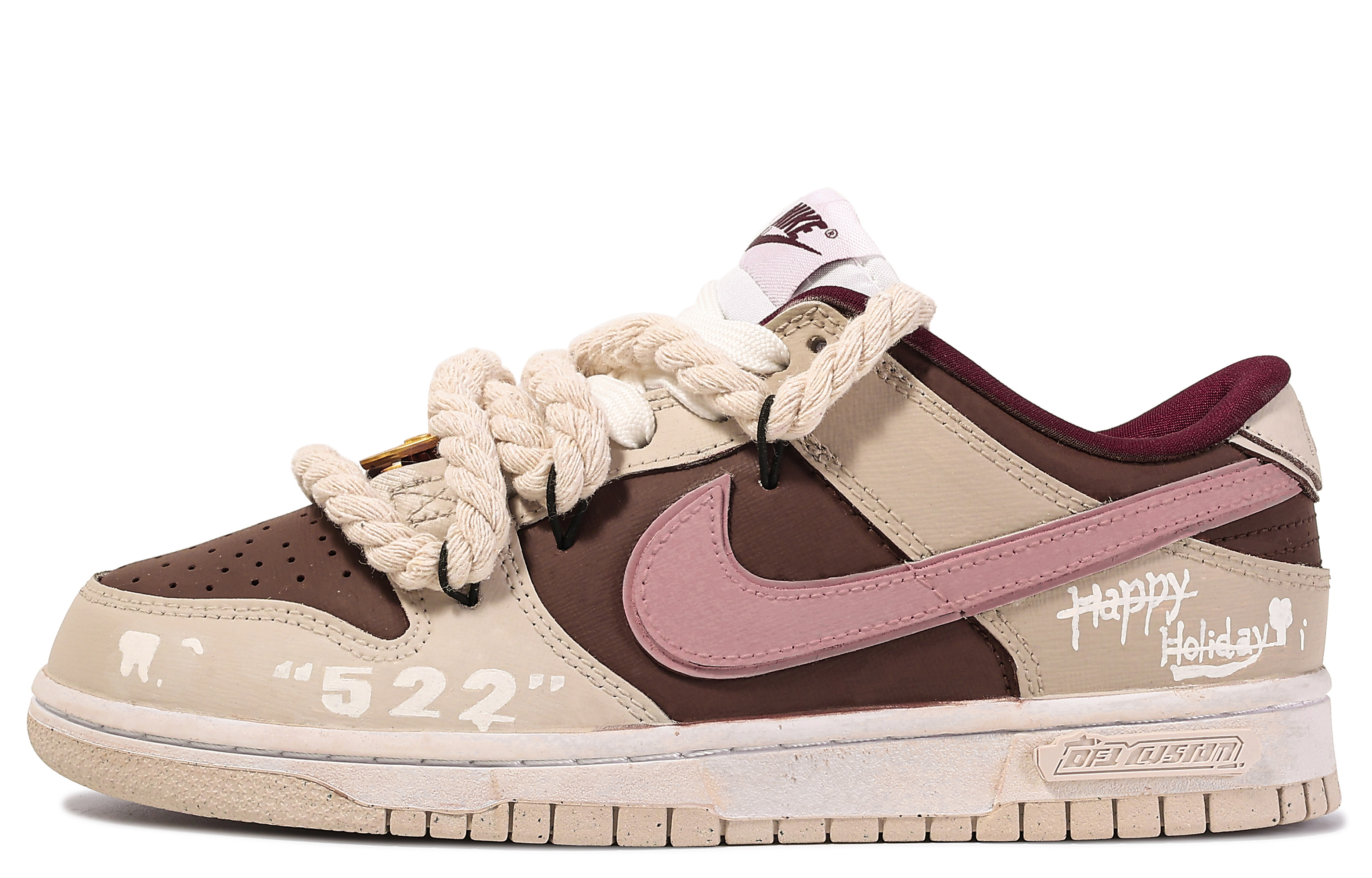 Buy (W) [定制鞋] 耐克Dunk Low '草莓曲奇' DV1160-100(TeamM-草莓曲奇-BOX)