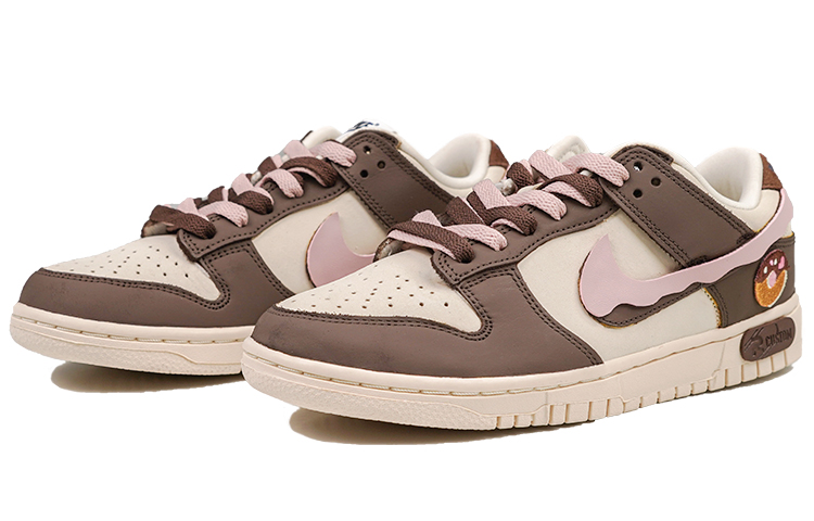 Lookbook (W) [Custom Sepatu] Nike Dunk Low 'Donat Coklat Stroberi' DR5487-100(Team27-女款甜甜圈S-BOX)
