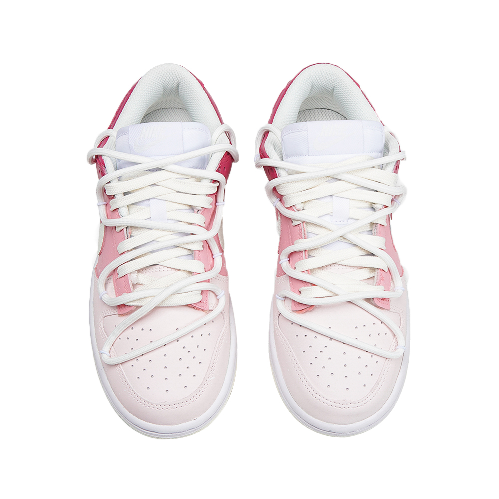 Shop (W) [Sepatu Kustom] Nike Dunk Low 'Es Krim Stroberi' DD1503-121(Teamp-草莓冰淇淋奶油粉)