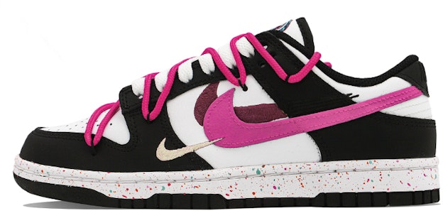 【定制球鞋】Nike Dunk Low 低筒多彩 Swoosh 草莓棒棒糖 高級小眾 低幫 板鞋 女款 黑粉 Buy 【定制球鞋】Nike Dunk Low 低筒多彩 Swoosh 草莓棒棒糖 高級小眾 低幫 板鞋 女款 黑粉