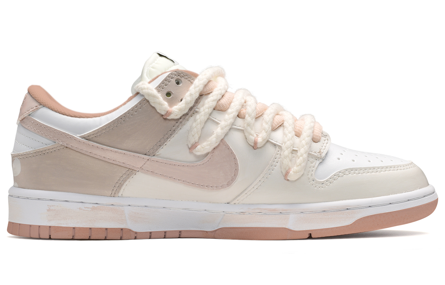 Order (W) [Zapatillas Personalizadas] Nike Dunk Low 'Leche de Fresa' DD1503-118(TeamE-女款草莓牛奶粉白棕)