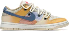 Order 【訂製球鞋】 Nike Dunk Low 街舞系列 野鶴製造 靈魂伴侶 漸變 解構雙鞋帶 牛仔貼布 低幫 板鞋 女款 米黃