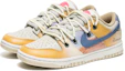 Lookbook 【訂製球鞋】 Nike Dunk Low 街舞系列 野鶴製造 靈魂伴侶 漸變 解構雙鞋帶 牛仔貼布 低幫 板鞋 女款 米黃
