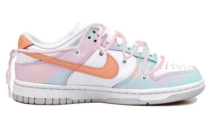 Order (W) [定制鞋款] 耐克Dunk Low '夏日冰染-绿橙白粉' FD1232-002(Team拾玖-夏日碎冰)