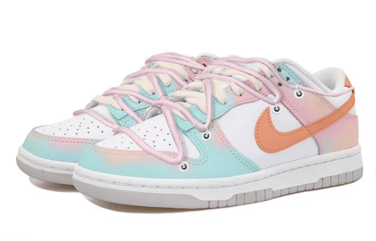 Lookbook (W) [定制鞋款] 耐克Dunk Low '夏日冰染-绿橙白粉' FD1232-002(Team拾玖-夏日碎冰)