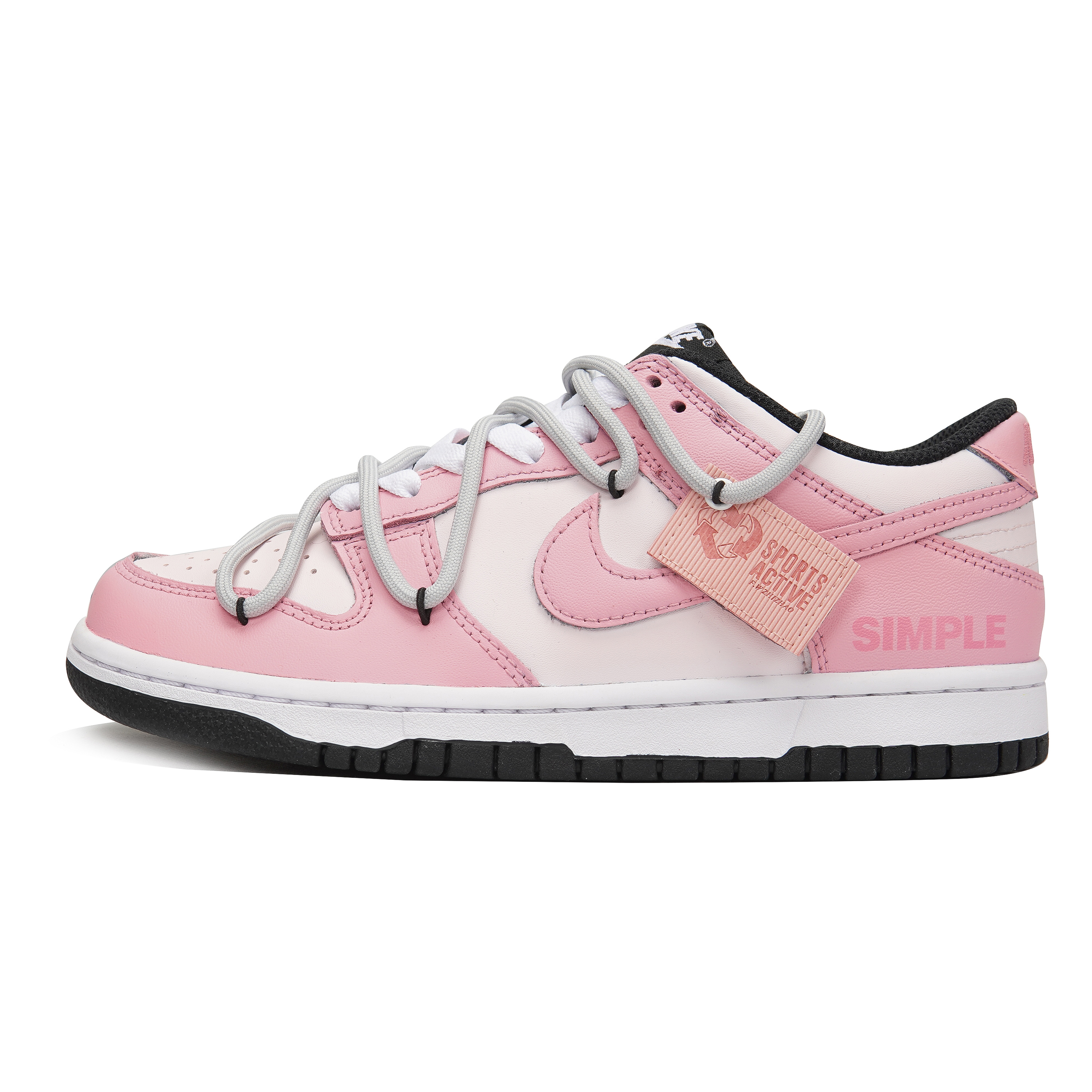 Buy (W) [定制鞋] 耐克Dunk Low '夏日恋爱马卡龙粉白' CW1590-100(Teamp-爱心吊牌粉白S-BOX）