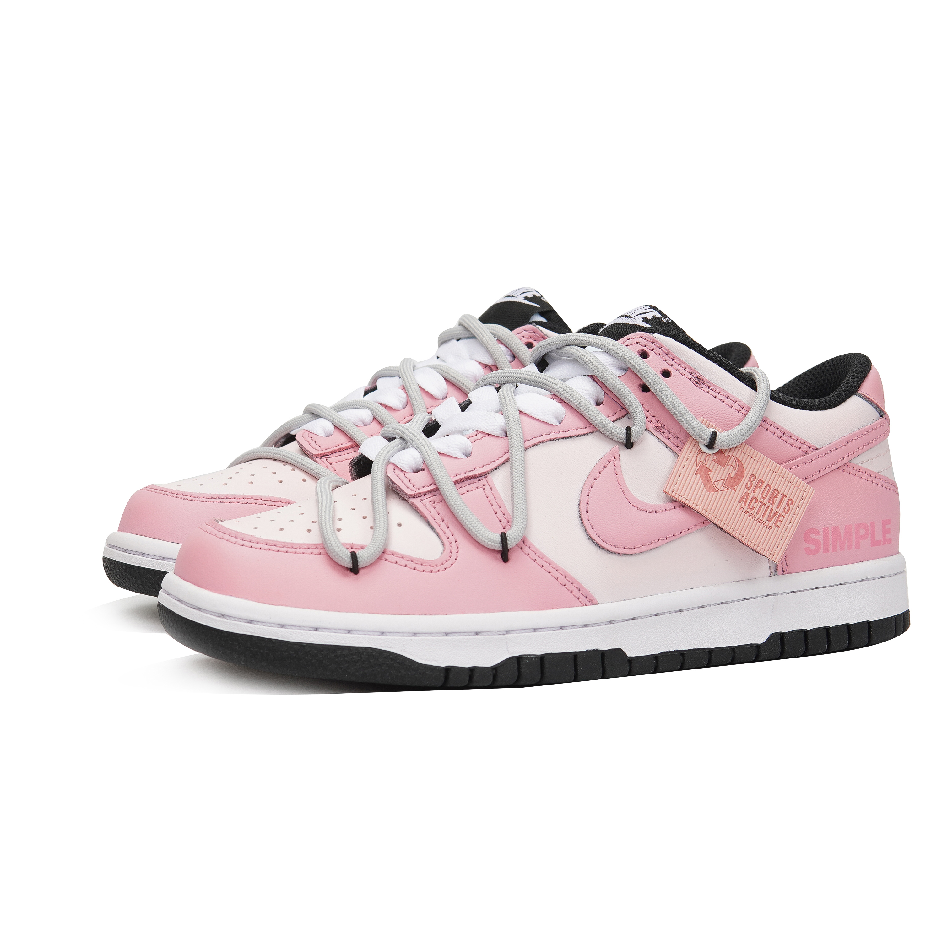 Lookbook (W) [定制鞋] 耐克Dunk Low '夏日恋爱马卡龙粉白' CW1590-100(Teamp-爱心吊牌粉白S-BOX）