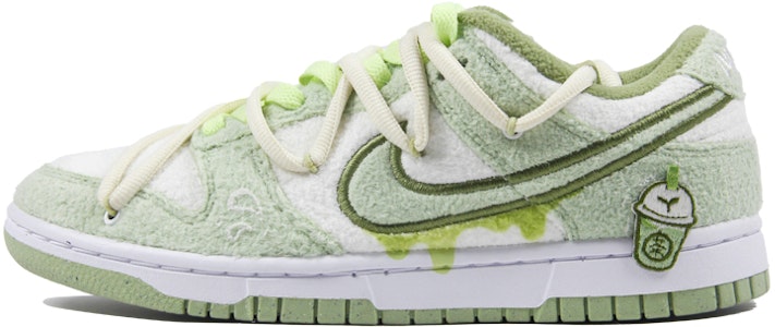 【訂製籃球鞋】Nike Dunk Low "Fleece" 夏日抹茶冰 瀉流 清新解構 低筒 板鞋 女款 白綠色 Buy 【訂製籃球鞋】Nike Dunk Low "Fleece" 夏日抹茶冰 瀉流 清新解構 低筒 板鞋 女款 白綠色