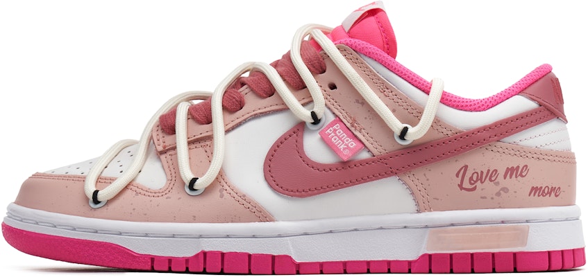 【訂製球鞋】 Nike Dunk Low 熊貓惡作劇 夏日主題 朱顏粉面 做舊 復古 低筒 板鞋 女款 粉白 Buy 【訂製球鞋】 Nike Dunk Low 熊貓惡作劇 夏日主題 朱顏粉面 做舊 復古 低筒 板鞋 女款 粉白