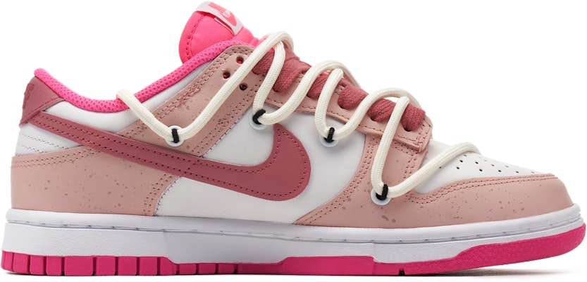 【訂製球鞋】 Nike Dunk Low 熊貓惡作劇 夏日主題 朱顏粉面 做舊 復古 低筒 板鞋 女款 粉白 Order 【訂製球鞋】 Nike Dunk Low 熊貓惡作劇 夏日主題 朱顏粉面 做舊 復古 低筒 板鞋 女款 粉白