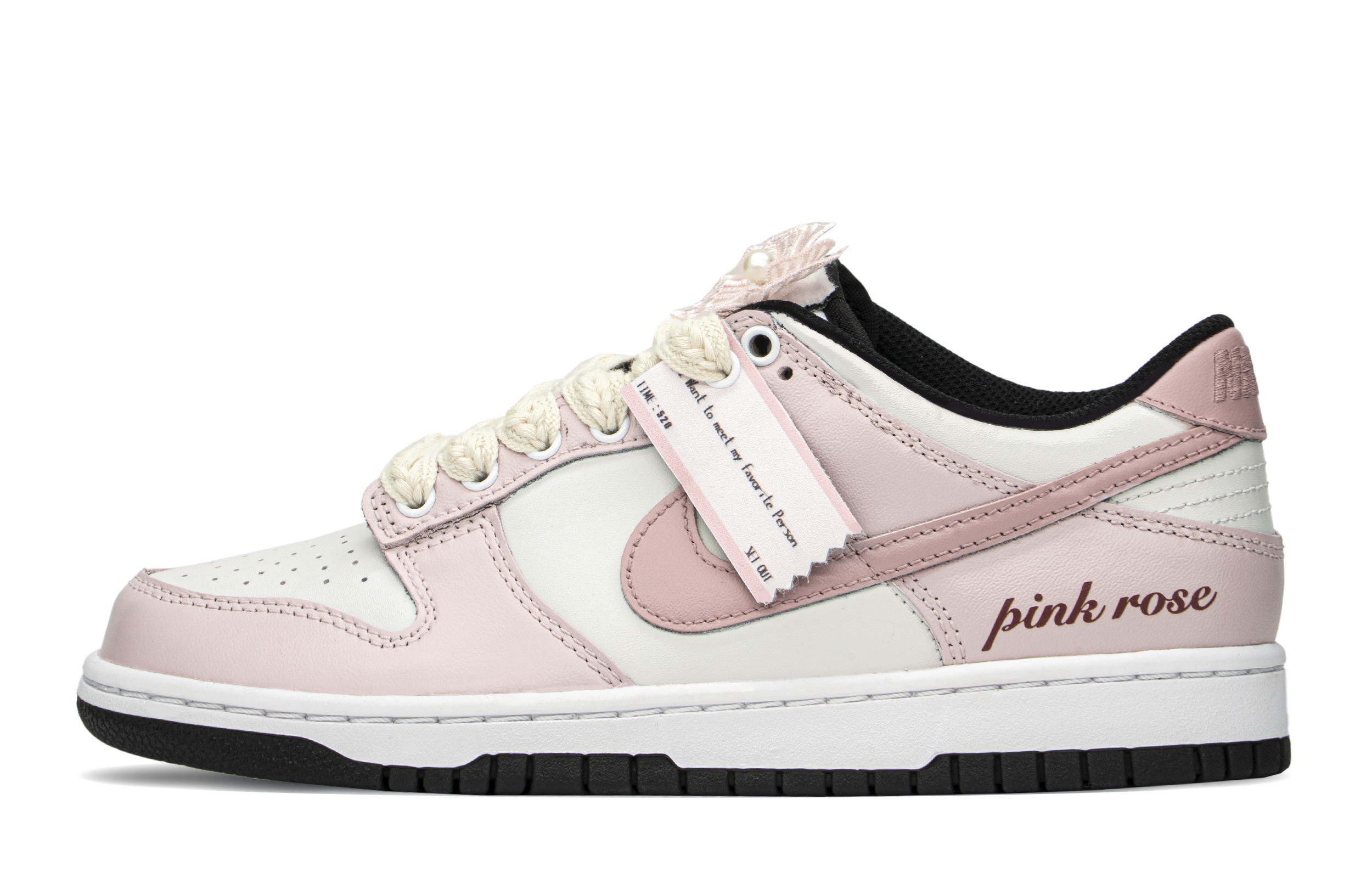Buy 【訂製球鞋】 Nike Dunk Low FZBB 夏日公主 簡約 百搭 防滑耐磨 低筒 滑板鞋 女款 粉白