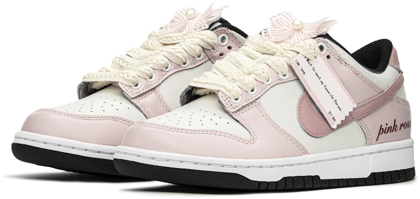 【訂製球鞋】 Nike Dunk Low FZBB 夏日公主 簡約 百搭 防滑耐磨 低筒 滑板鞋 女款 粉白 Lookbook 【訂製球鞋】 Nike Dunk Low FZBB 夏日公主 簡約 百搭 防滑耐磨 低筒 滑板鞋 女款 粉白