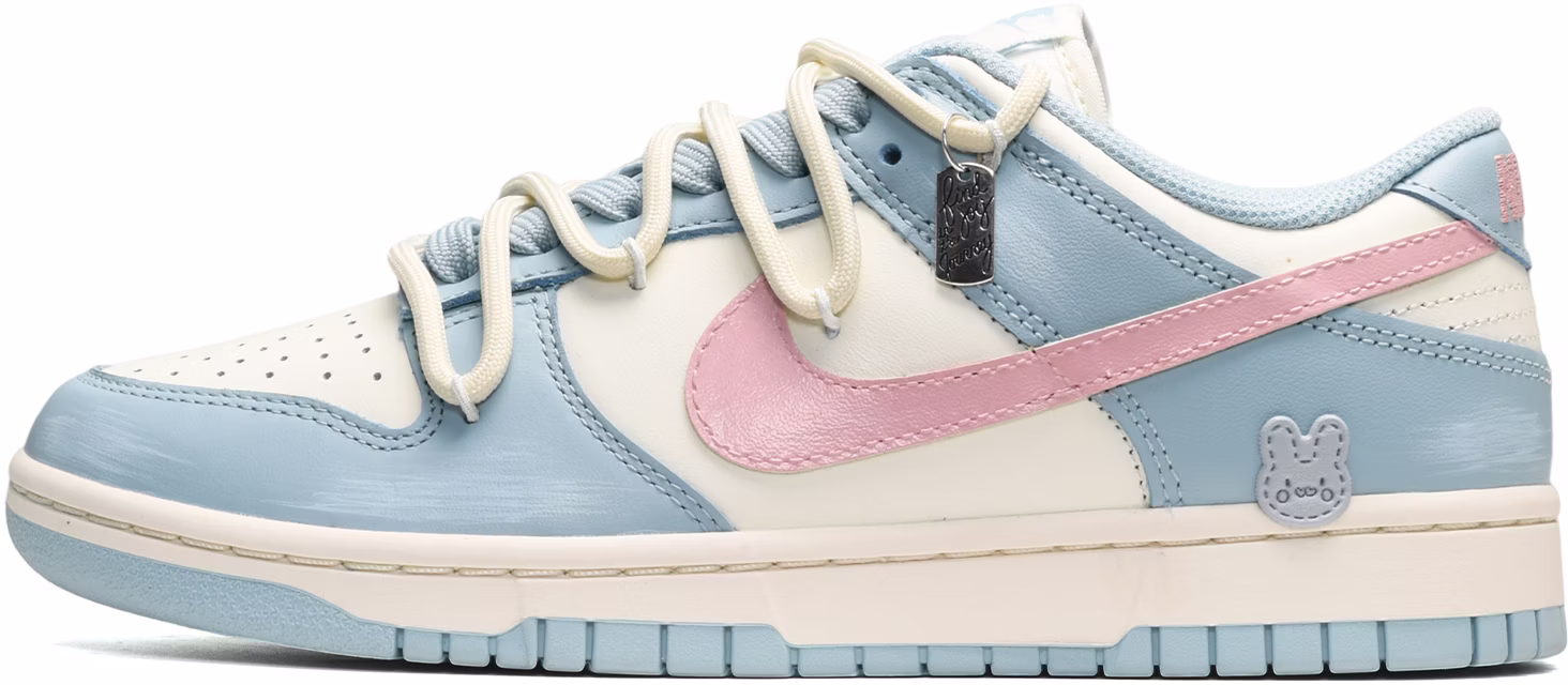 custom-shoes-women-nike-dunk-low-summer-refresh-mt-fuji-rabbit-pink-white-blue