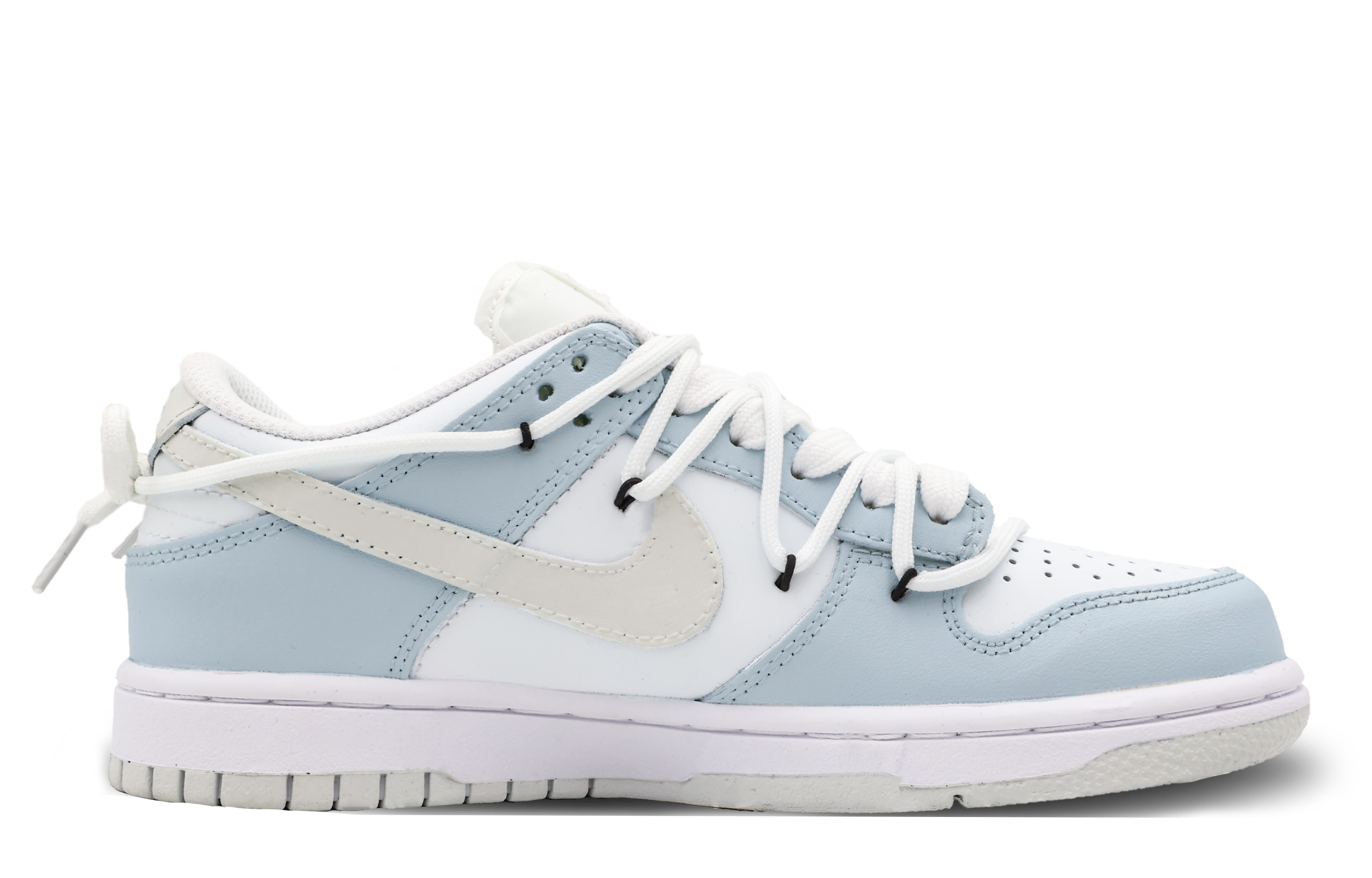 Buy (W) Zapatillas Nike Dunk Low 'Gris Azul Blanco Fin de Verano' DD1503-121(Team53-女款夏日曲终S-BOX)
