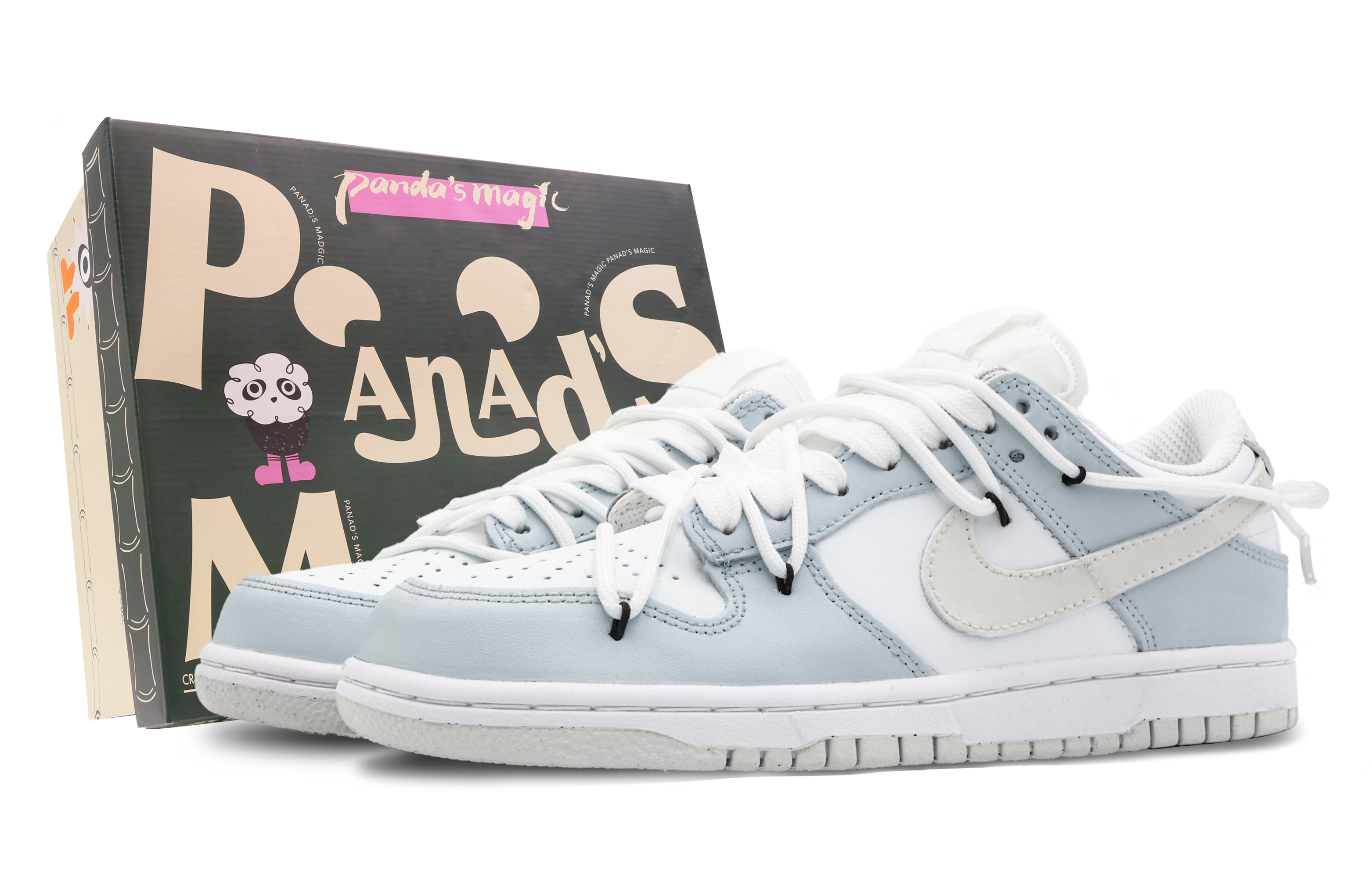 Shop (W) Zapatillas Nike Dunk Low 'Gris Azul Blanco Fin de Verano' DD1503-121(Team53-女款夏日曲终S-BOX)