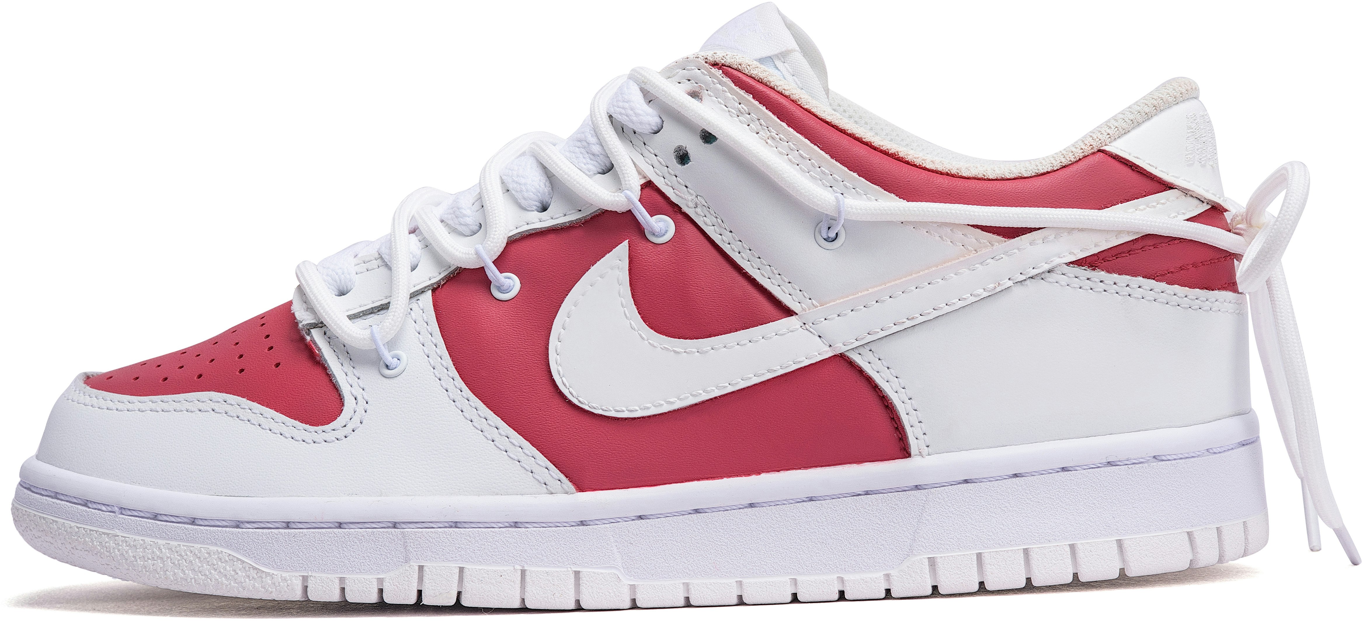 custom-shoes-women-nike-dunk-low-summer-story-dopamine-red-white