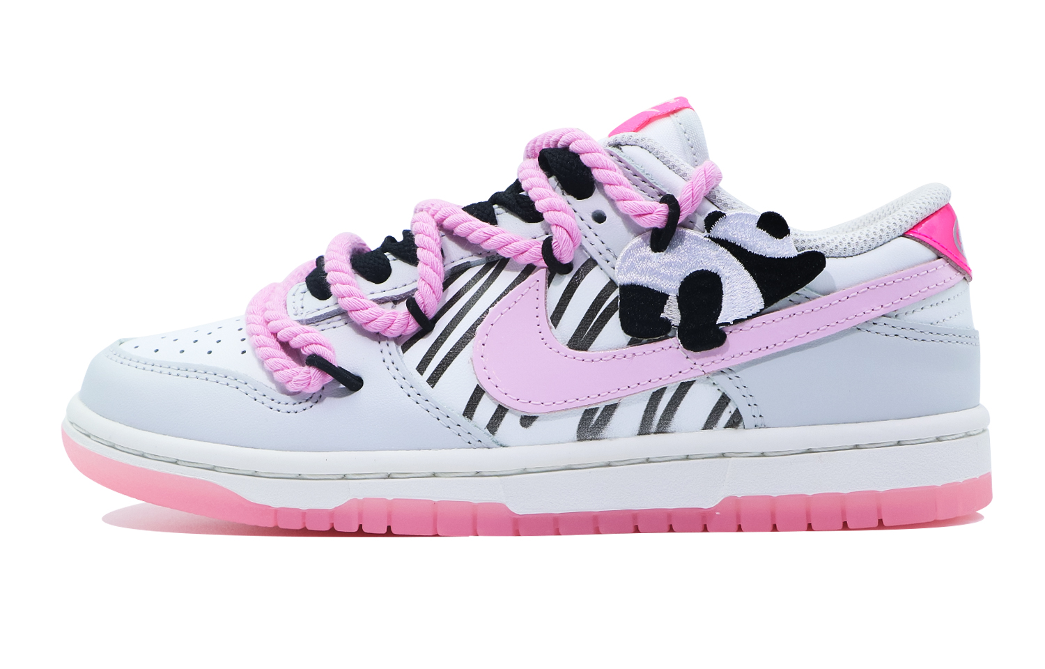 Buy (W) [Sepatu Kustom] Nike Dunk Low 'Summit White & Pink Foam Panda' FN3451-161(Team48-情人熊猫)