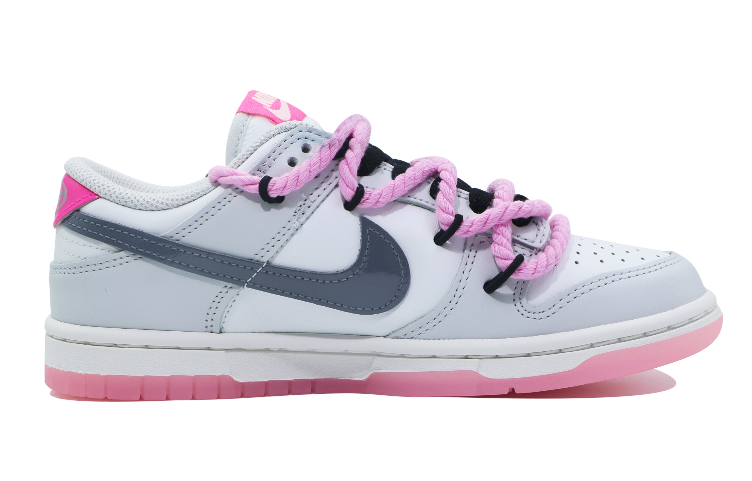 Order (W) [Sepatu Kustom] Nike Dunk Low 'Summit White & Pink Foam Panda' FN3451-161(Team48-情人熊猫)