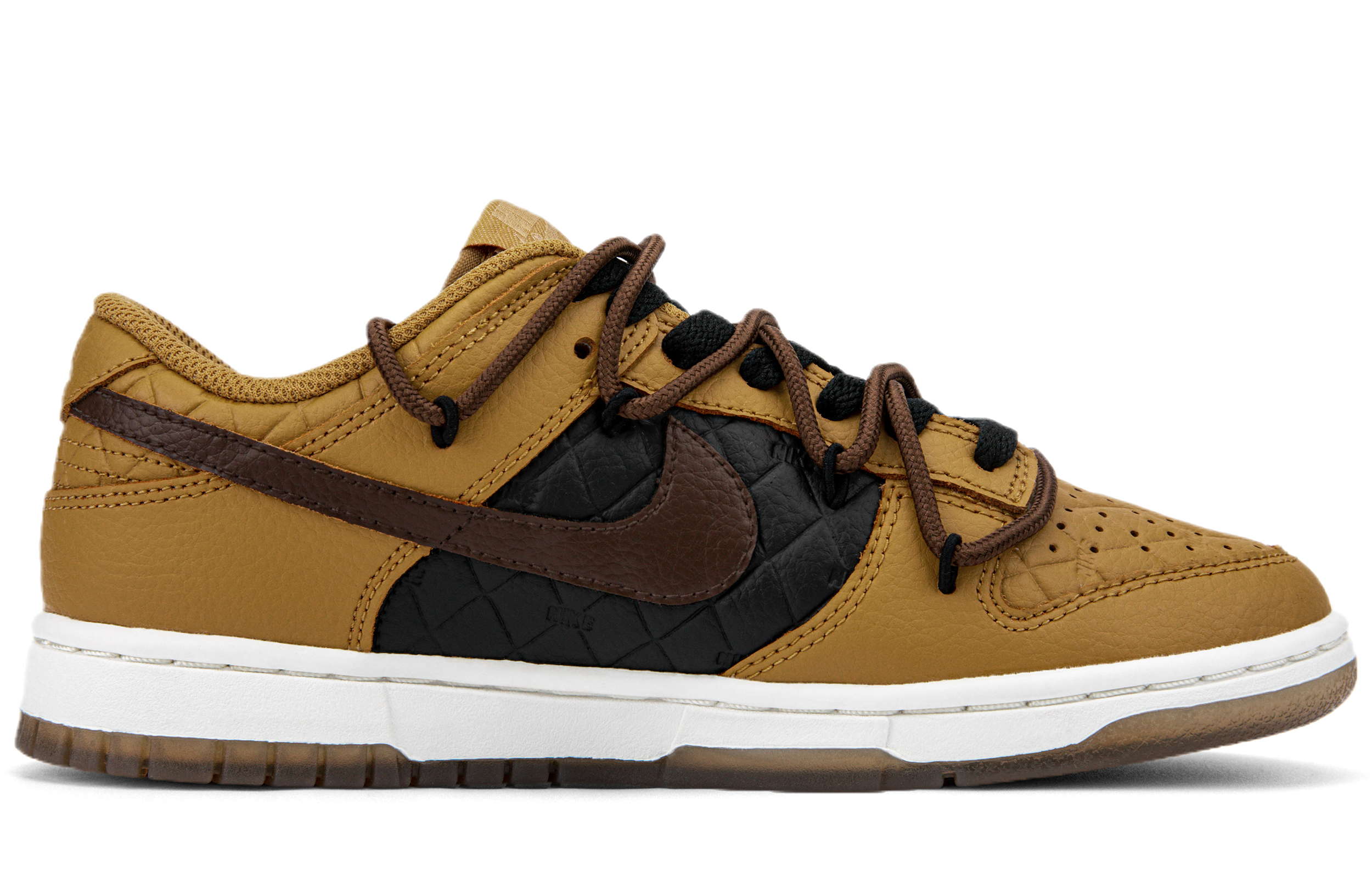 Order 【客製球鞋】Nike Dunk Low 手繪 改色 太陽圖騰 美拉德色系 解構雙鞋帶 復古 百搭 防滑 低筒 板鞋 女款 黑棕