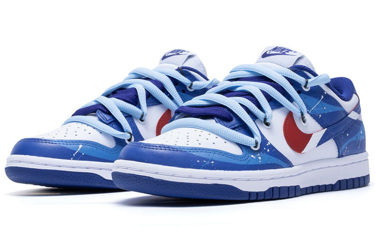 Lookbook (W) 나이키 덩크 로우 '선라이즈 웨이브 스플래시' (커스텀) DD1503-119(TeamR-女款旭日海浪蓝白红)