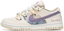 Buy 【定製球鞋】 Nike Dunk Low 野鶴製造 街舞系列 落日飛車 解構雙鞋帶 牛仔貼布 禮盒 休閒 低幫 板鞋 女款 米白
