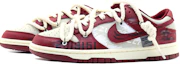 Lookbook 【定製球鞋】 Nike Dunk Low 散秋楓晚 復古做舊 刺繡標牌 麻繩解構鞋帶 低幫 板鞋 女款 紅白