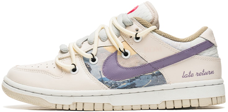 custom-shoes-women-nike-dunk-low-sunset-wild-crane