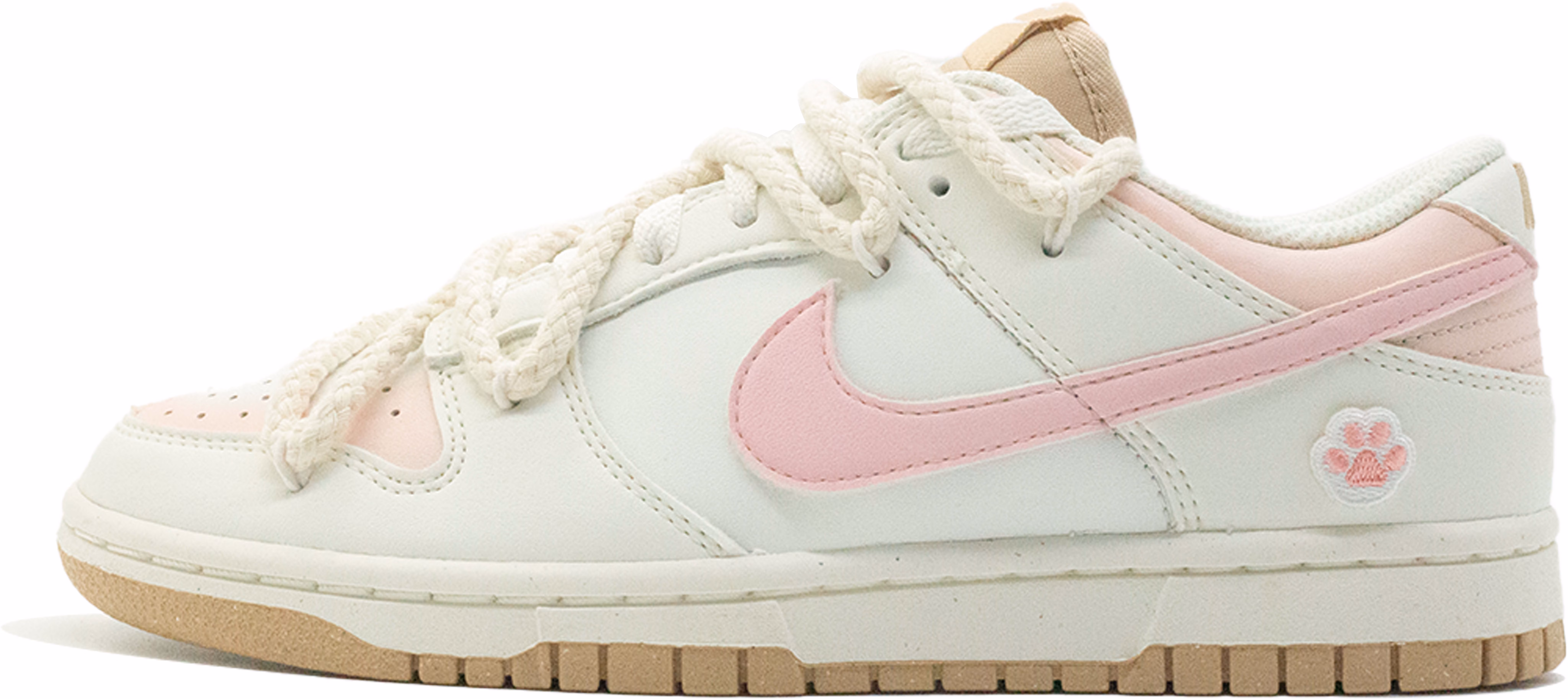 custom-shoes-women-nike-dunk-low-sweet-cat-diary-cream-pink
