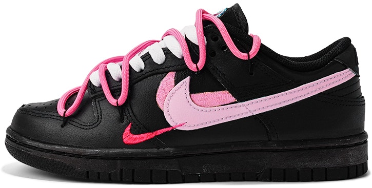 custom-shoes-women-nike-dunk-low-sweet-cool-barbie-black-pink