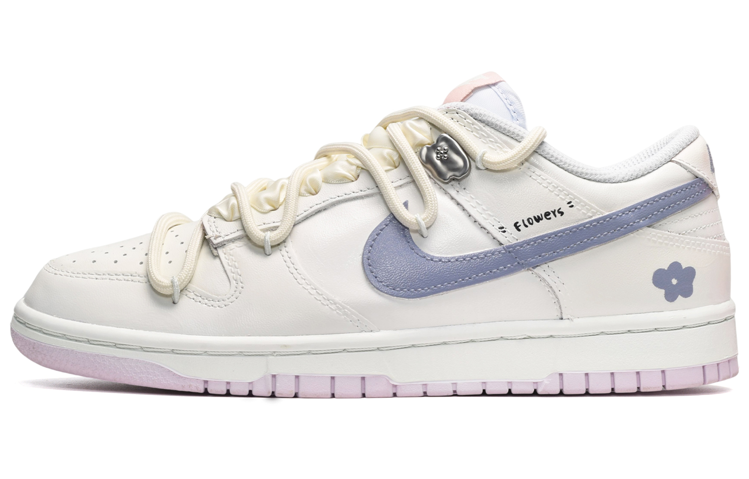 Buy (W) [Sepatu Kustom] Nike Dunk Low 'Taro Boba Petite Flower' DD1503-001(TeamE-女款芋泥波波黑白紫)