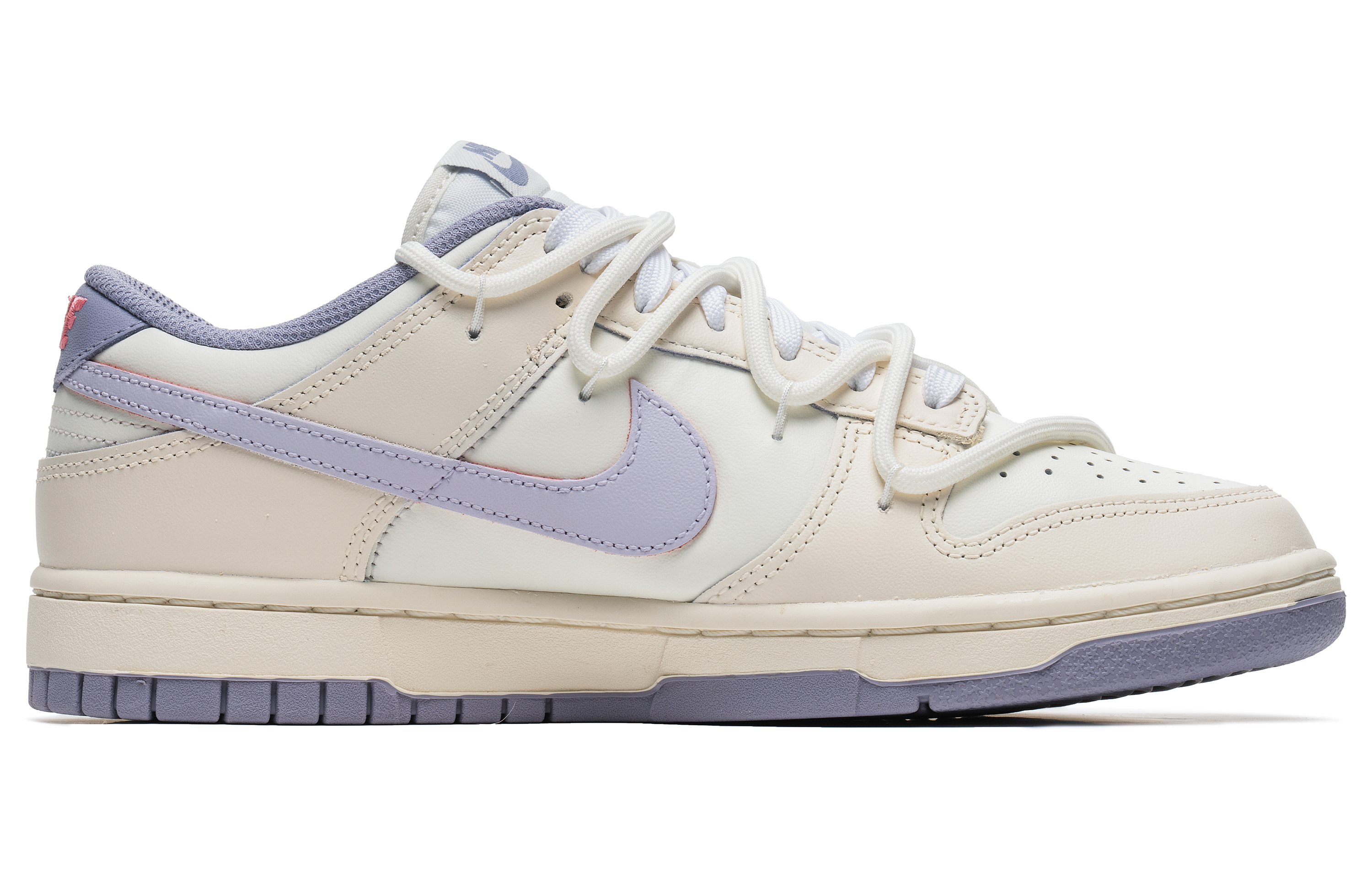 Order 【客製球鞋】Nike Dunk Low 芋頭香草 簡約百搭 解構雙鞋帶 低筒板鞋 女款 白紫