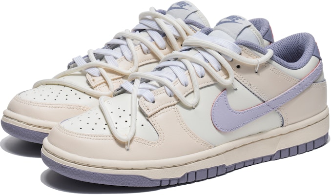 【客製球鞋】Nike Dunk Low 芋頭香草 簡約百搭 解構雙鞋帶 低筒板鞋 女款 白紫 Lookbook 【客製球鞋】Nike Dunk Low 芋頭香草 簡約百搭 解構雙鞋帶 低筒板鞋 女款 白紫